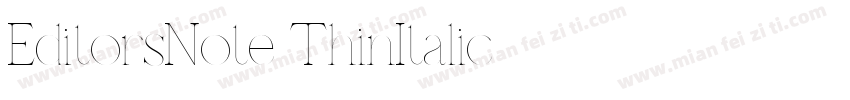 EditorsNote ThinItalic字体转换